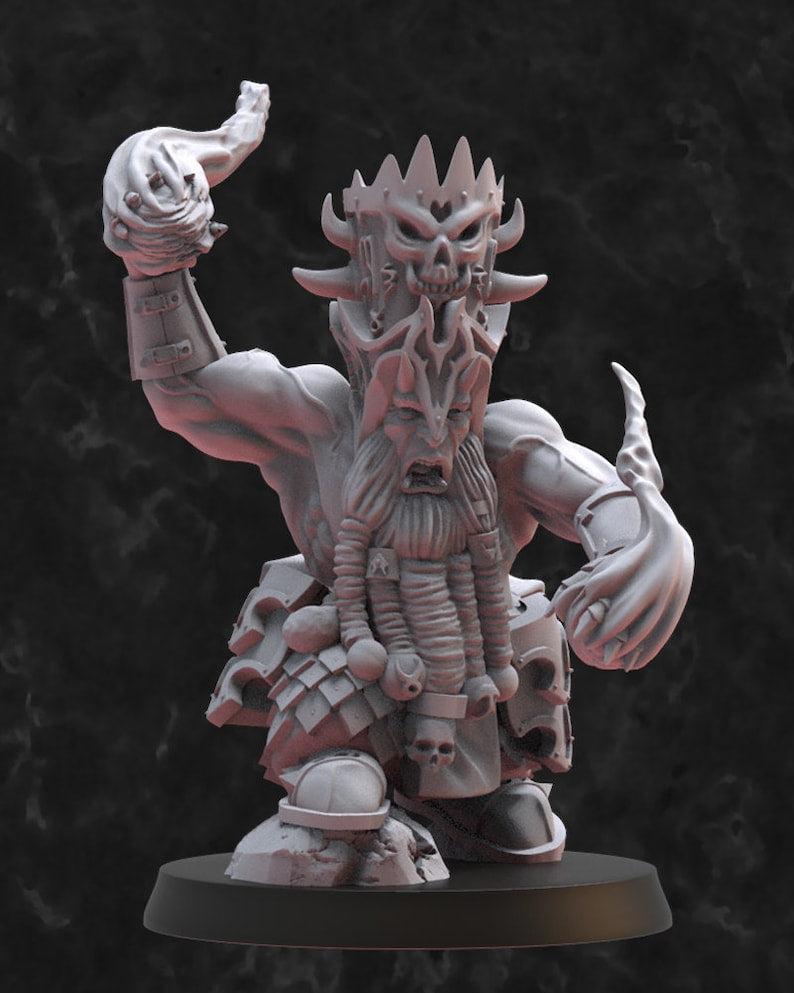 Magmhôrin Sorcerer | Infernal Dwarves | Lost Kingdom Miniatures |