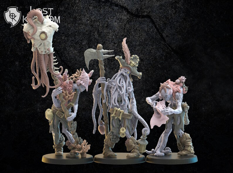 Deep Sea Zombies Command Group | Undead of Misty Island | Lost Kingdom Miniatures