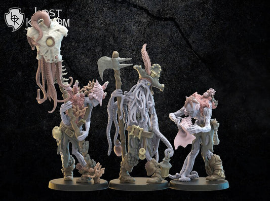 Deep Sea Zombies Command Group | Undead of Misty Island | Lost Kingdom Miniatures