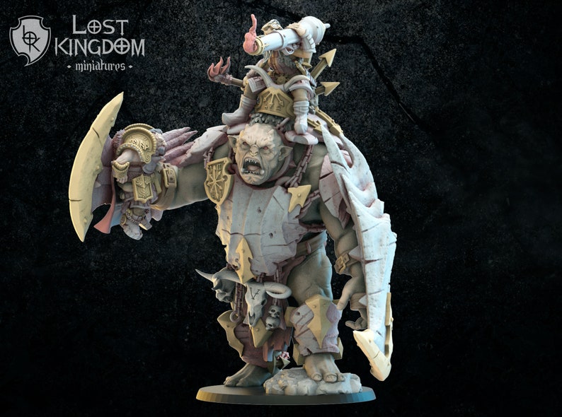 Mongobbo Gunner On Throl | Greenskins | Infernal Dwarves | Lost Kingdom Miniatures |