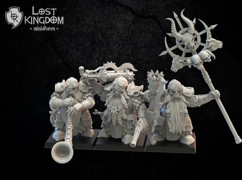 Death Guard With Arquebuses | Infernal Dwarves | Lost Kingdom Miniatures |