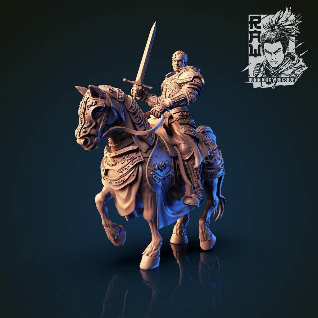 35mm Mounted Knights | Ser Andur and Ser Humphry | Resin 3D Print | Ronin Arts Workshop