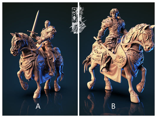 35mm Mounted Knights | Ser Andur and Ser Humphry | Resin 3D Print | Ronin Arts Workshop