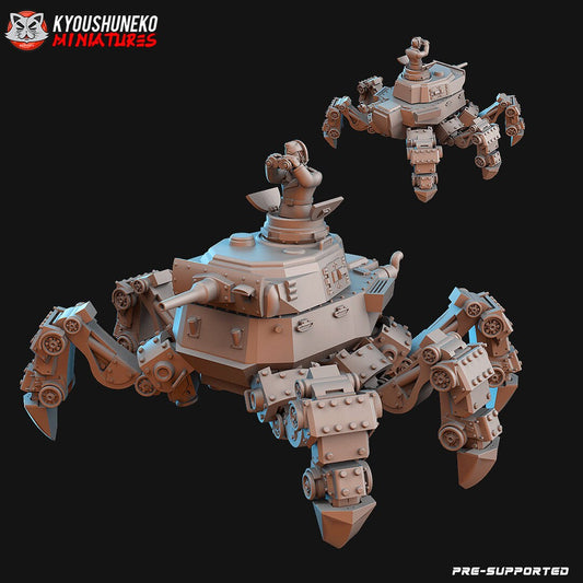 Dieselpunk WW2 German Panzer Mech | Resin 3D Printed Miniature | Kyoushuneko