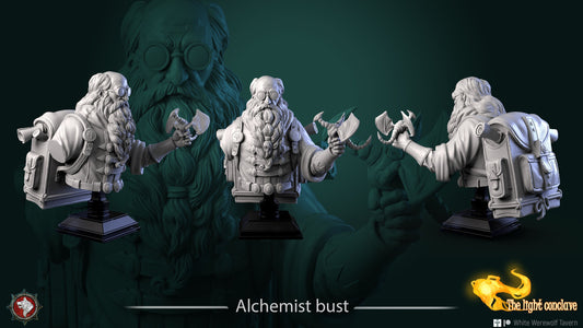 Alchemist | The Light Conclave | Bust | Resin 3D Printed Miniature | White Werewolf Tavern