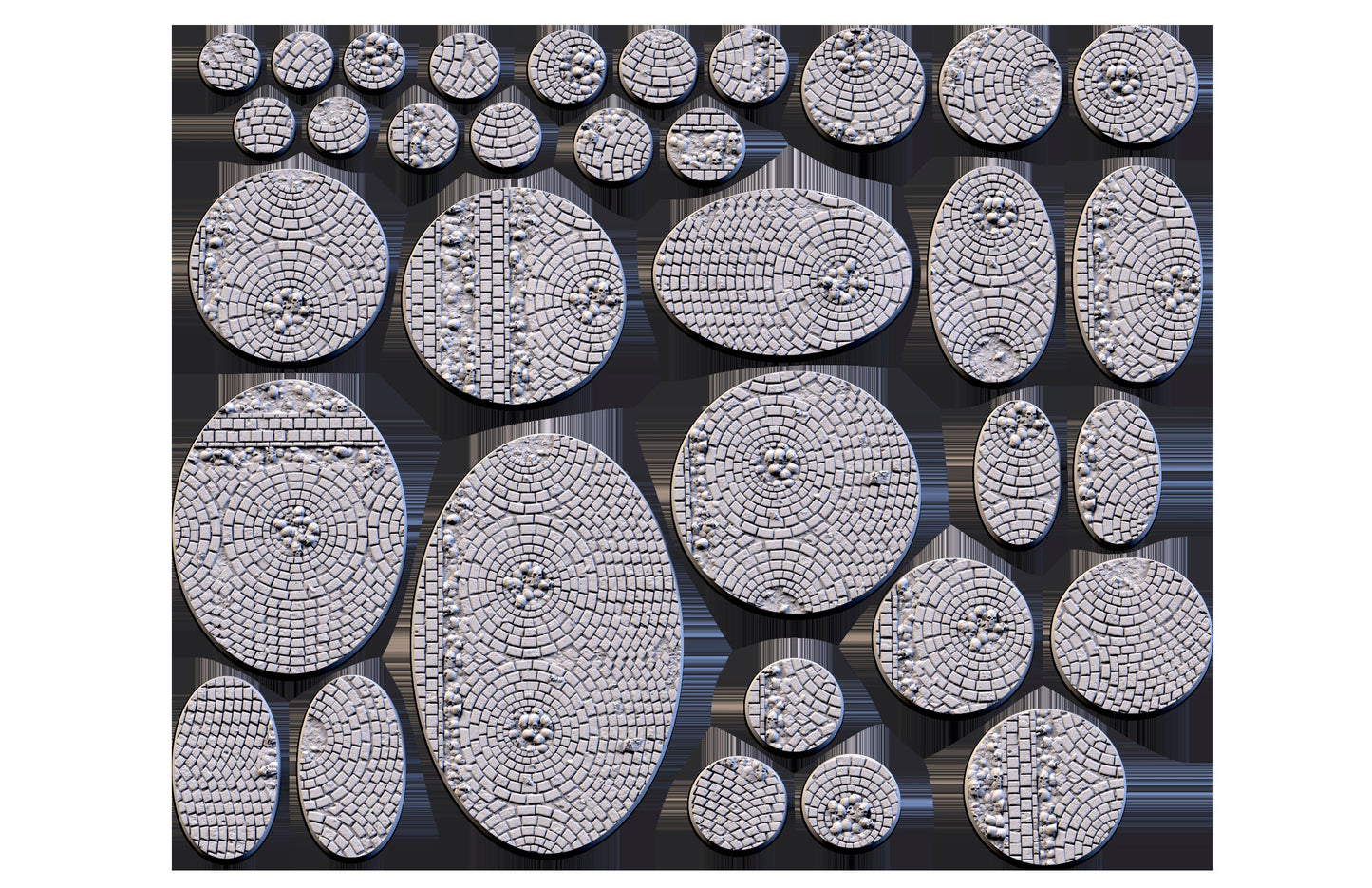 Medieval Road Bases (Round) | 8K Resin | Txarli Factory