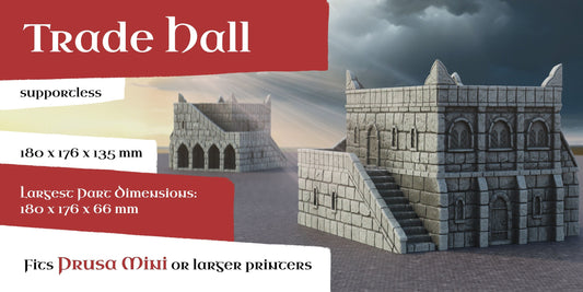 Trade Hall | 6-28mm Scale | Ivory City | The Print Goes Ever On | Warhammer | RPG | DnD | Table Top Gaming | Buildings and Terrain