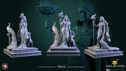 Hera | Grace and Power | Multiple Scales | Resin 3D Printed Miniature | White Werewolf Tavern