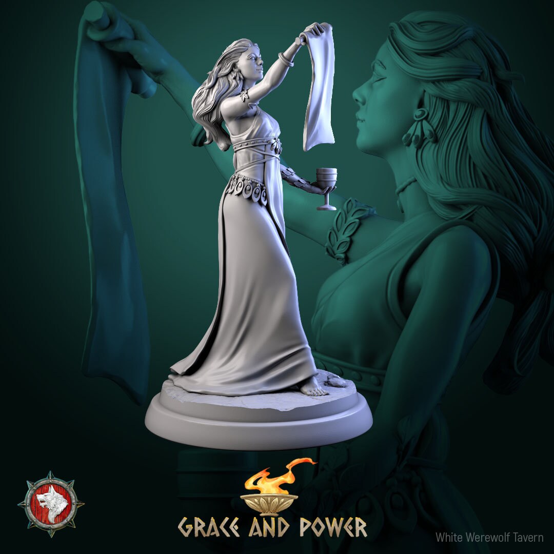 Hetairas Set | Grace and Power | Resin 3D Printed Miniature | White Werewolf Tavern | RPG | D&D | DnD