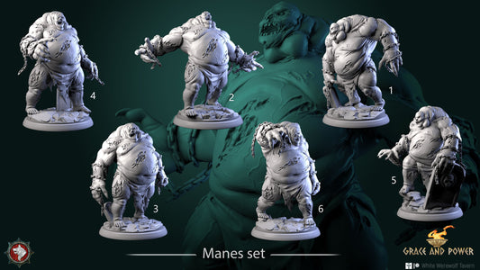 Manes Set | Grace and Power | Resin 3D Printed Miniature | White Werewolf Tavern | RPG | D&D | DnD