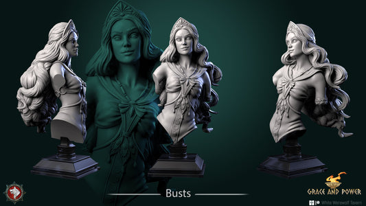 Hera | Grace and Power | Bust | Resin 3D Printed Miniature | White Werewolf Tavern