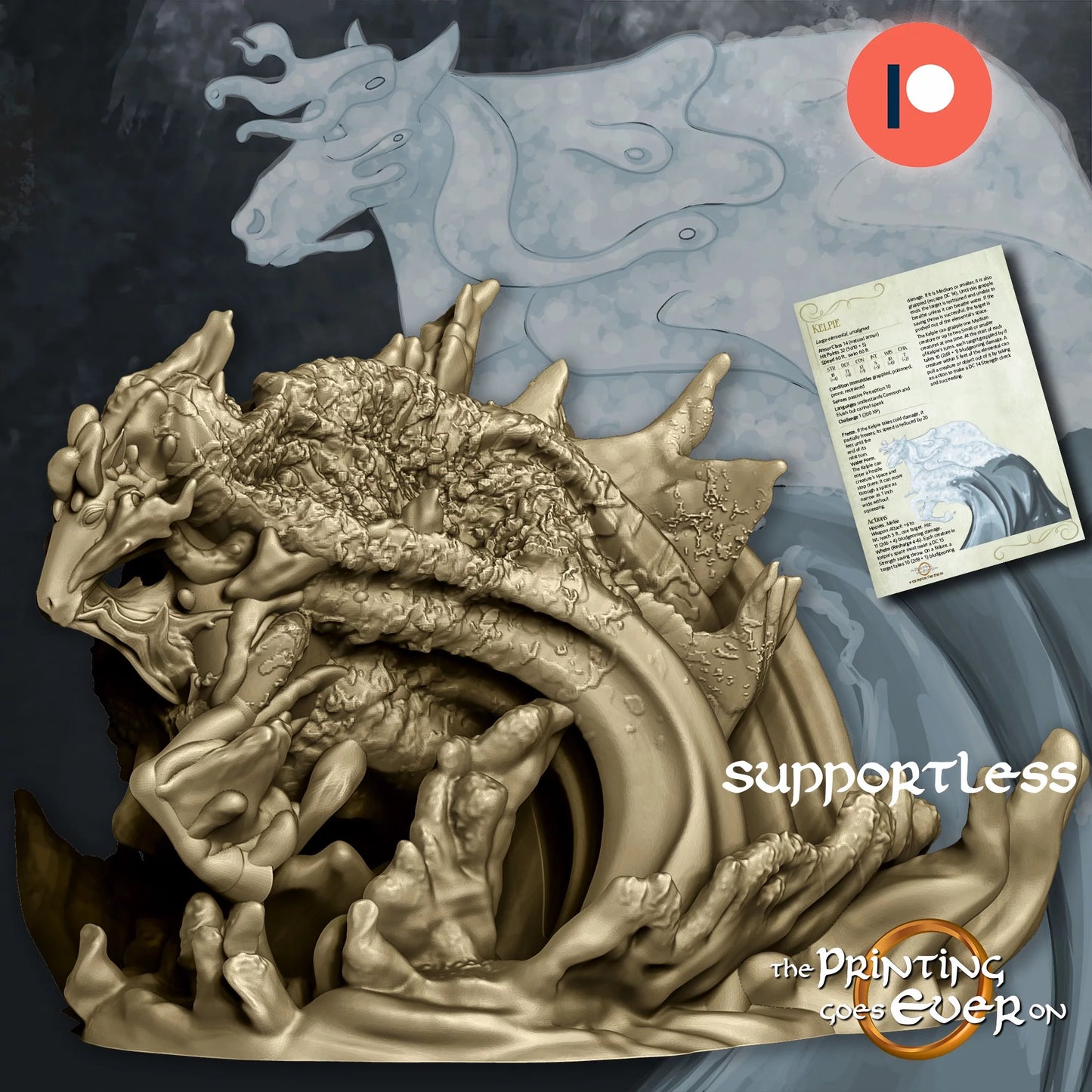 River Lancer and Kelpie | Crossing the River | MESBG | The Printing Goes Ever On