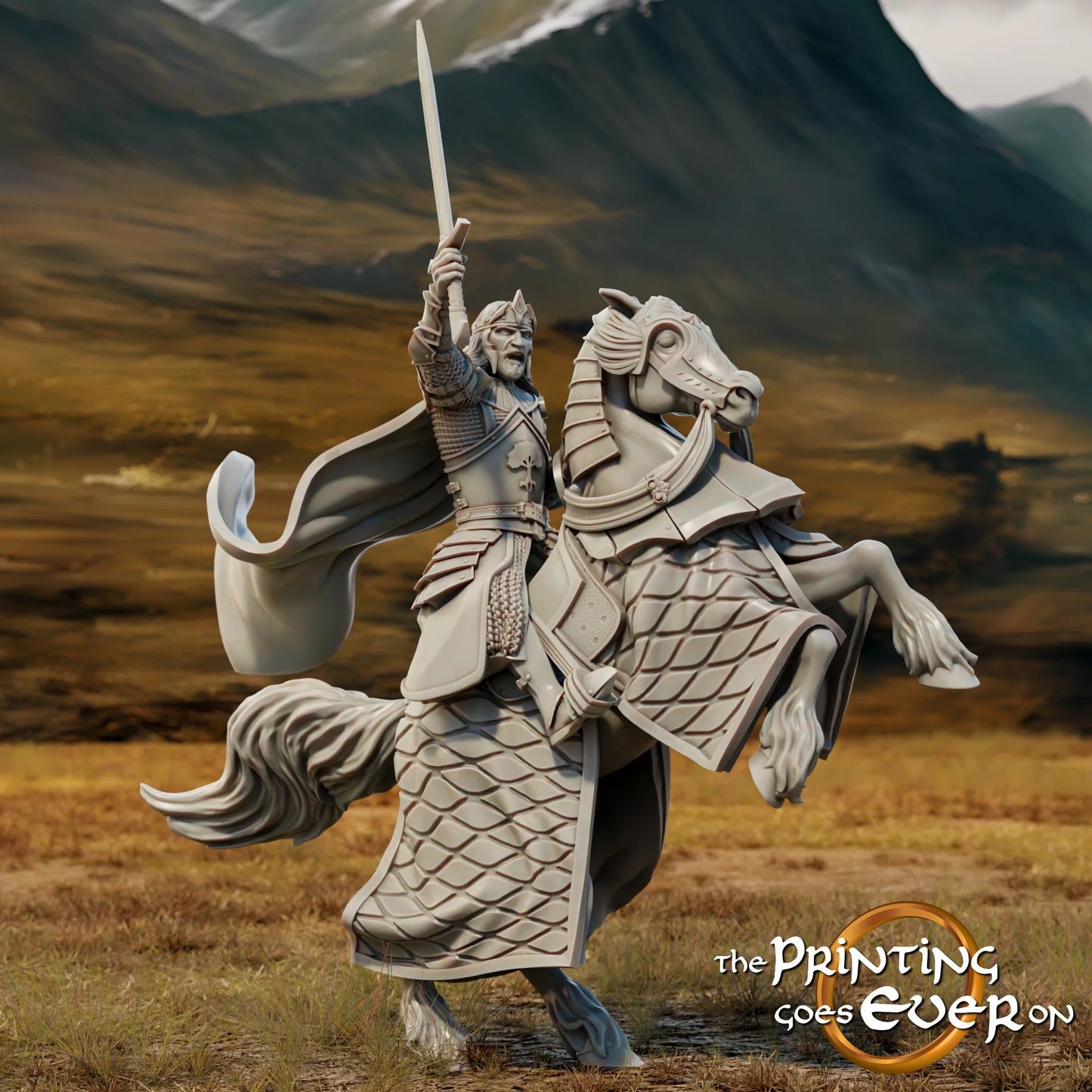 King Aranglor – On Foot and Mounted | Last Stand | MESBG | The Printing Goes Ever On