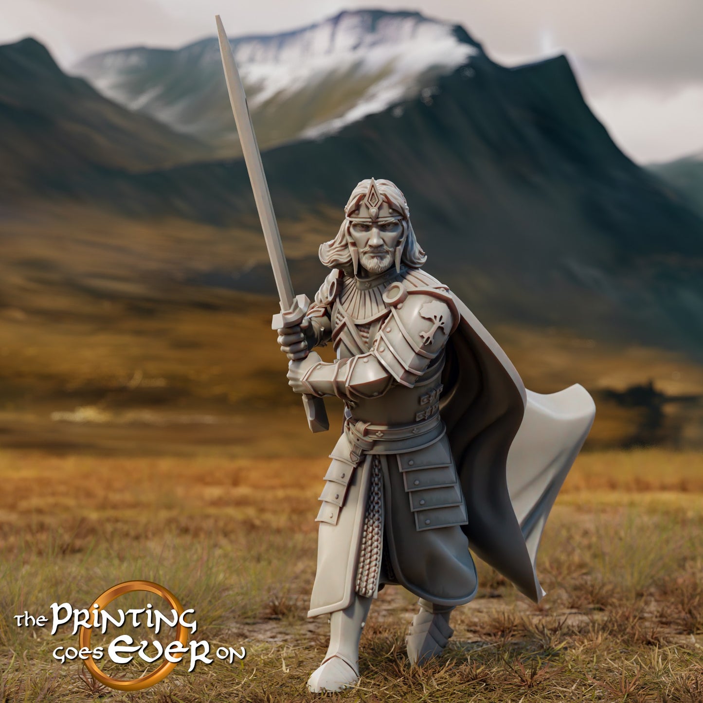 King Aranglor – On Foot and Mounted | Last Stand | MESBG | The Printing Goes Ever On