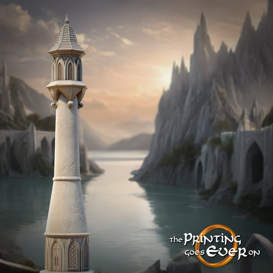 Elven Lighthouse | Silver Shores | MESBG | The Printing Goes Ever On