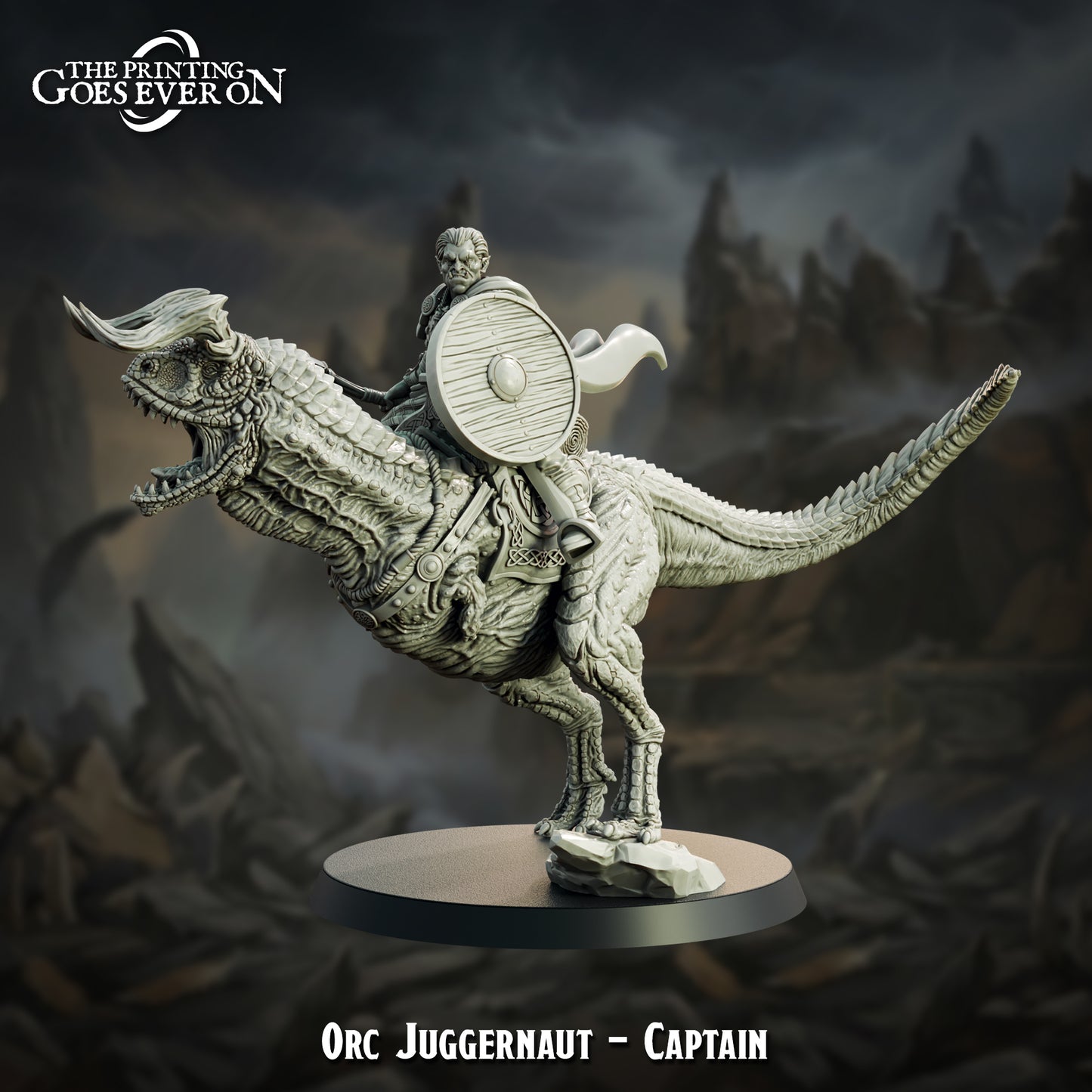 Orc Juggernaut Captain on raptor mount