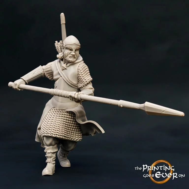 Rangers with Spears | The Ashen Rangers | MESBG | The Printing Goes Ever On