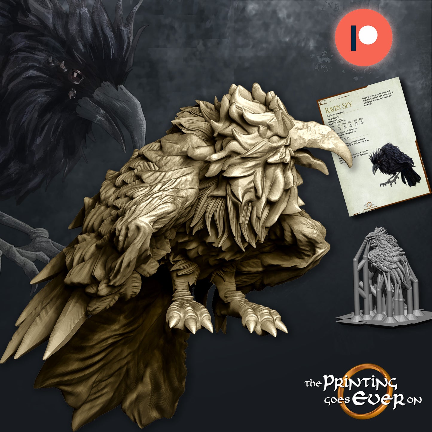 Raven Spies with Sinister Tree | Into the Mountains | MESBG | The Printing Goes Ever On