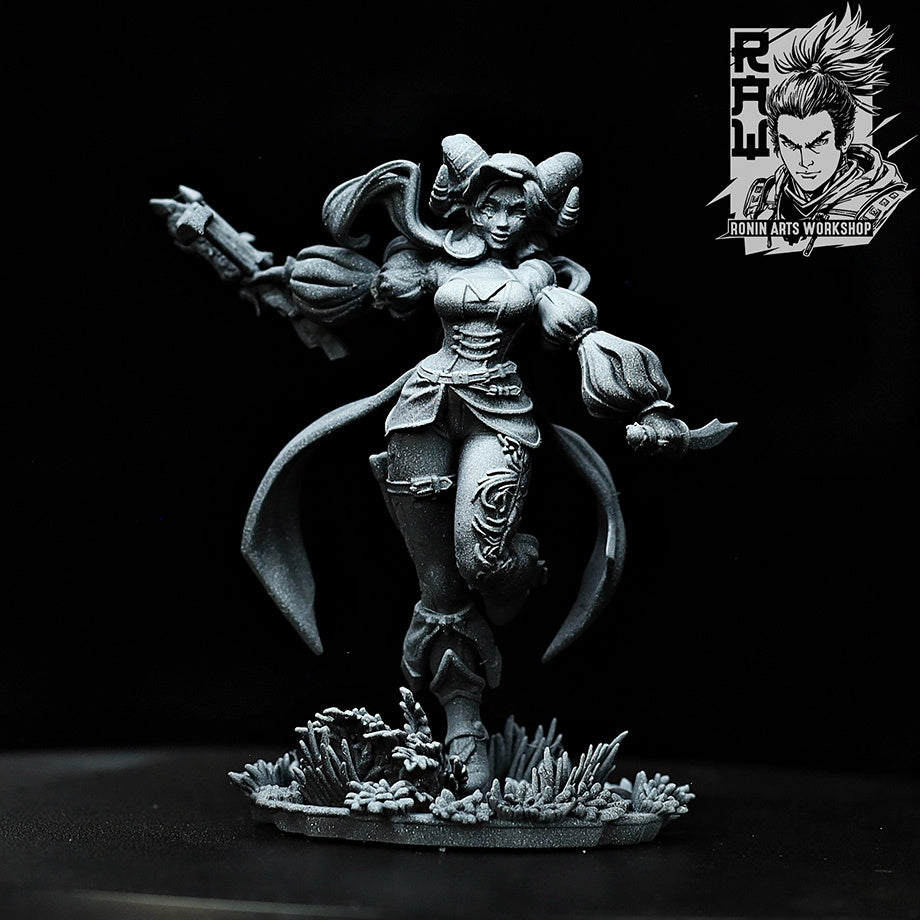 Lancer Chiara | Galisantio Lancers | 28mm-120mm Scale | Resin 3D Printed Miniature | Ronin Arts Workshop