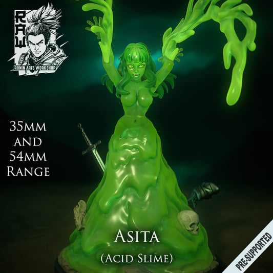 Asita, the Acid Slime Girl | Ronin Arts Workshop | 28mm-120mm Scale | Resin 3D Printed Miniature (Copy)