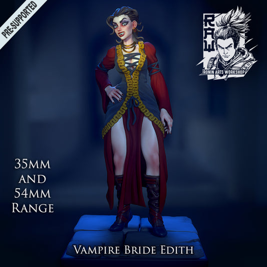Vampire Bride Edith | The Red Eclipse | 28mm - 120mm | Resin 3D Printed | Ronin Arts Workshop