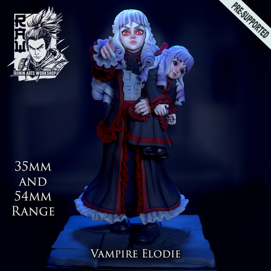 Vampire Child Elodie | The Red Eclipse | 28mm - 120mm | Resin 3D Printed | Ronin Arts Workshop