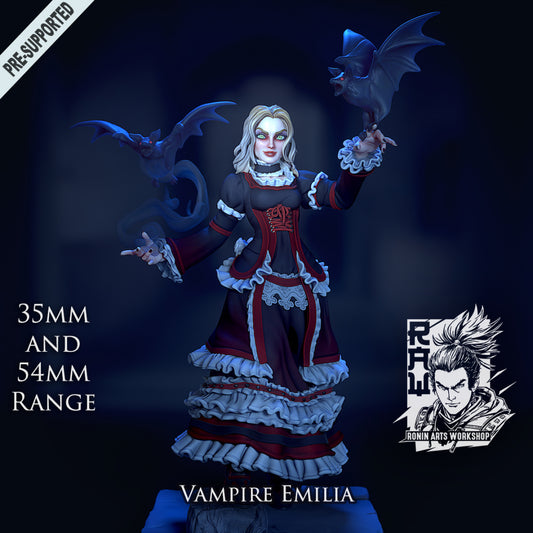 Vampire Bride Emilia | The Red Eclipse | 28mm - 120mm | Resin 3D Printed | Ronin Arts Workshop