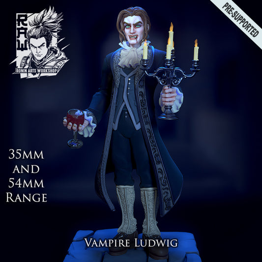Vampire Ludwig | The Red Eclipse | 28mm - 120mm | Resin 3D Printed | Ronin Arts Workshop