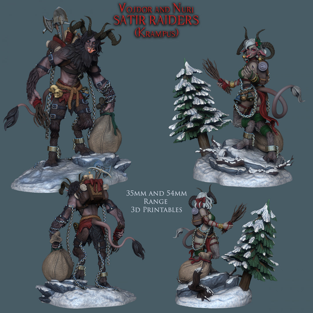 Vojdor The Satyr - Krampus | Multiple Scales | Resin 3D Printed Miniature | Ronin Arts Workshop