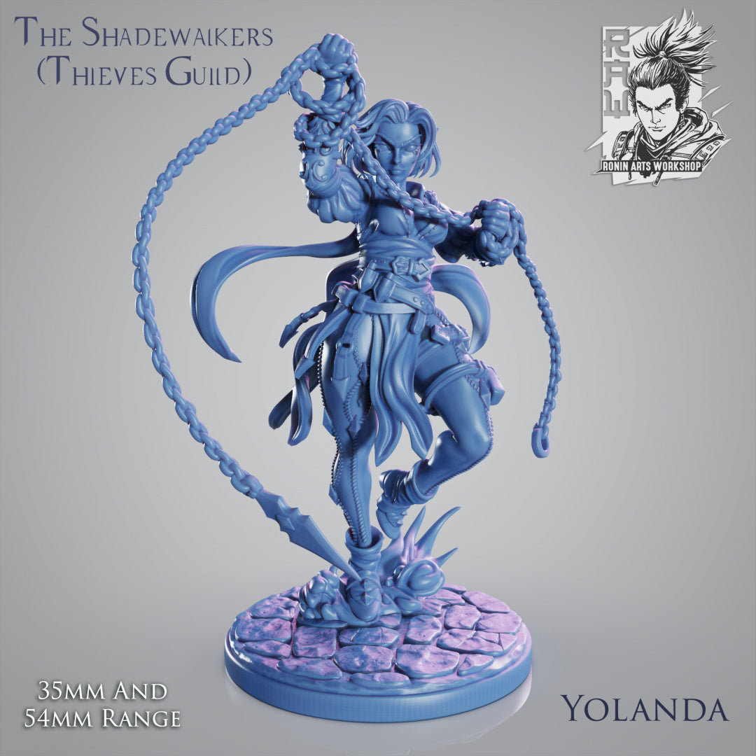 Yolanda the Striking Viper | The Shadewalkers | 28mm-120mm Scale | Resin 3D Printed Miniature | Ronin Arts Workshop