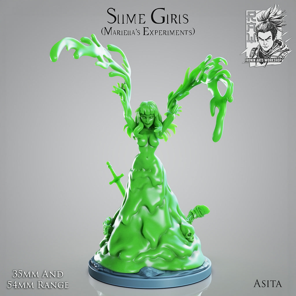 Asita, the Acid Slime Girl | Ronin Arts Workshop | 28mm-120mm Scale | Resin 3D Printed Miniature (Copy)