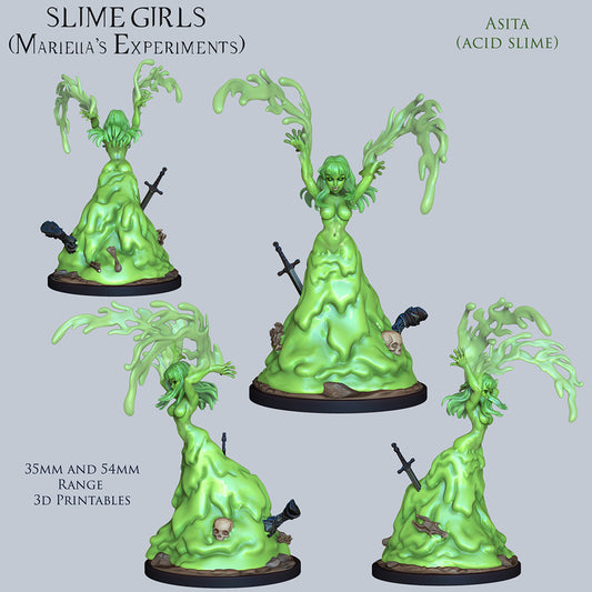 Asita, the Acid Slime Girl | Ronin Arts Workshop | 28mm-120mm Scale | Resin 3D Printed Miniature (Copy)