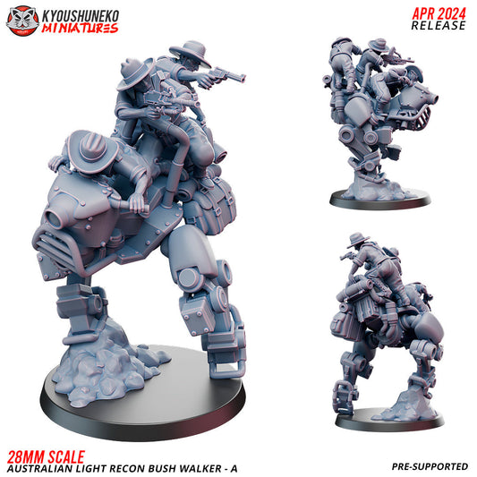 Dieselpunk Australian Light Recon Bush Walker Mech - A | Weird War II | Kyoushuneko