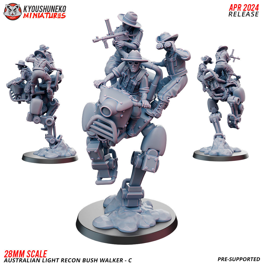 Dieselpunk Australian Light Recon Bush Walker Mech - C | Weird War II | Kyoushuneko