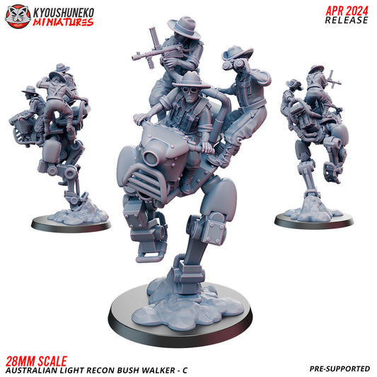 Dieselpunk Australian Light Recon Bush Walker Mech - C | Weird War II | Kyoushuneko