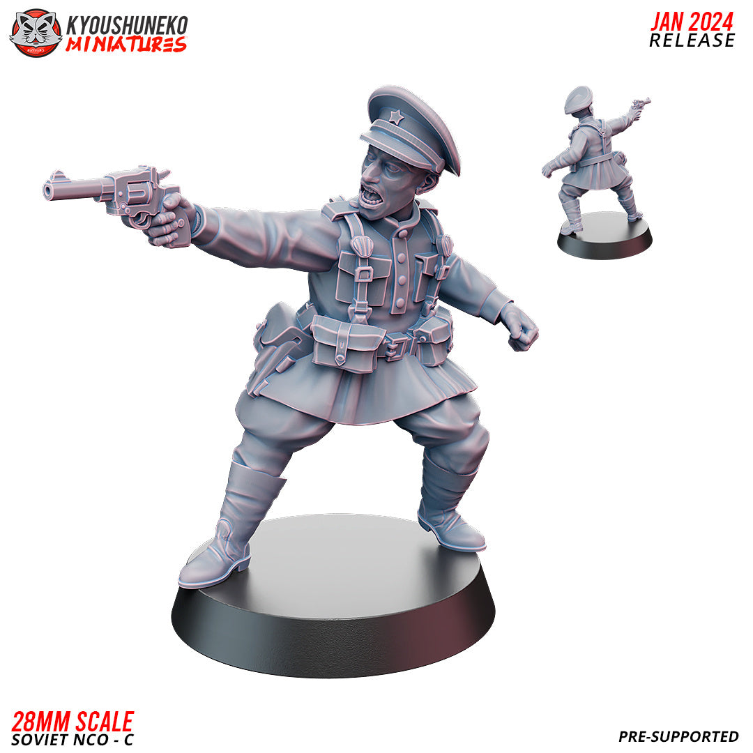 WW2 Soviet NCO C | Resin 3D Printed Miniature | Kyoushuneko