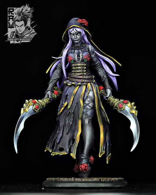 Soraya, the Death Dancer | Servants of the Reaper | 32-120mm Scale | Resin 3D Printed Miniature | Ronin Arts Workshop | Guild Wars