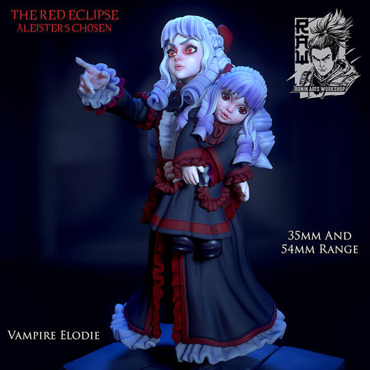 Vampire Child Elodie | The Red Eclipse | 28mm - 120mm | Resin 3D Printed | Ronin Arts Workshop