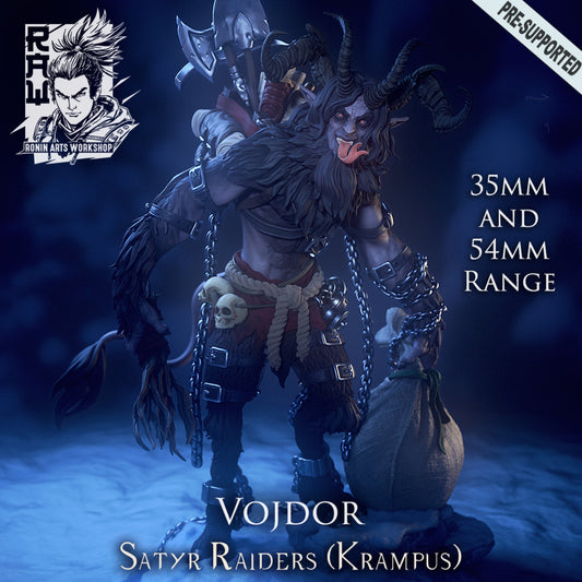 Vojdor The Satyr - Krampus | Multiple Scales | Resin 3D Printed Miniature | Ronin Arts Workshop