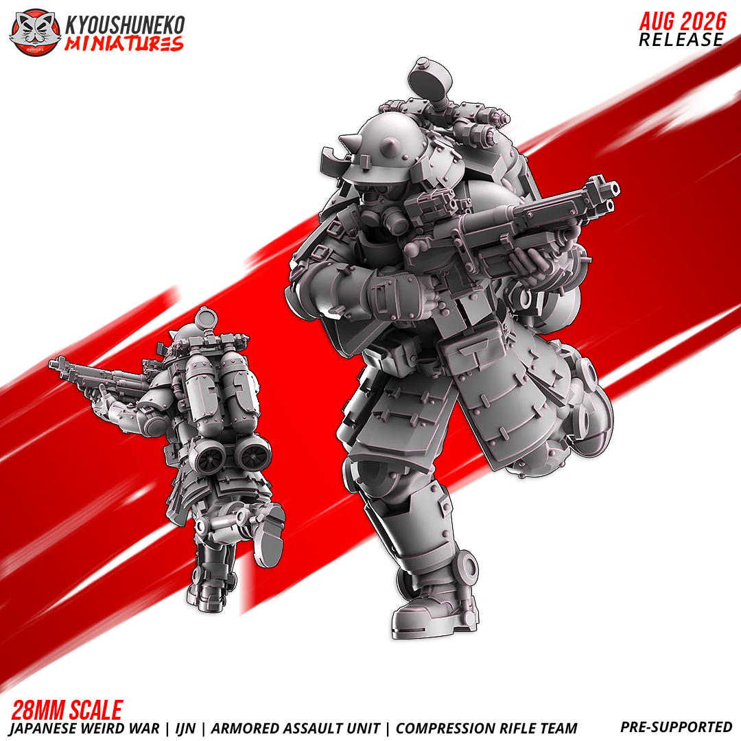 IJN Armored Assault rifleman, Model 6, front and rear