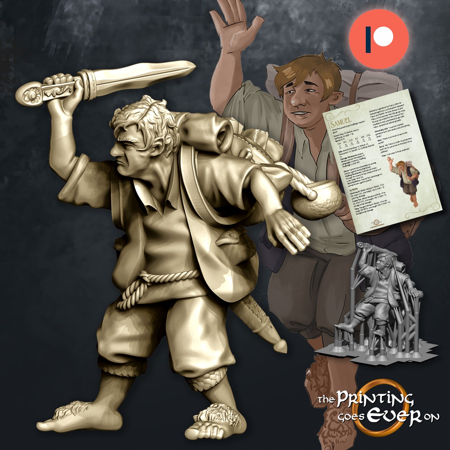 Samuel - fighting | Into the Mountains | MESBG | The Printing Goes Ever On