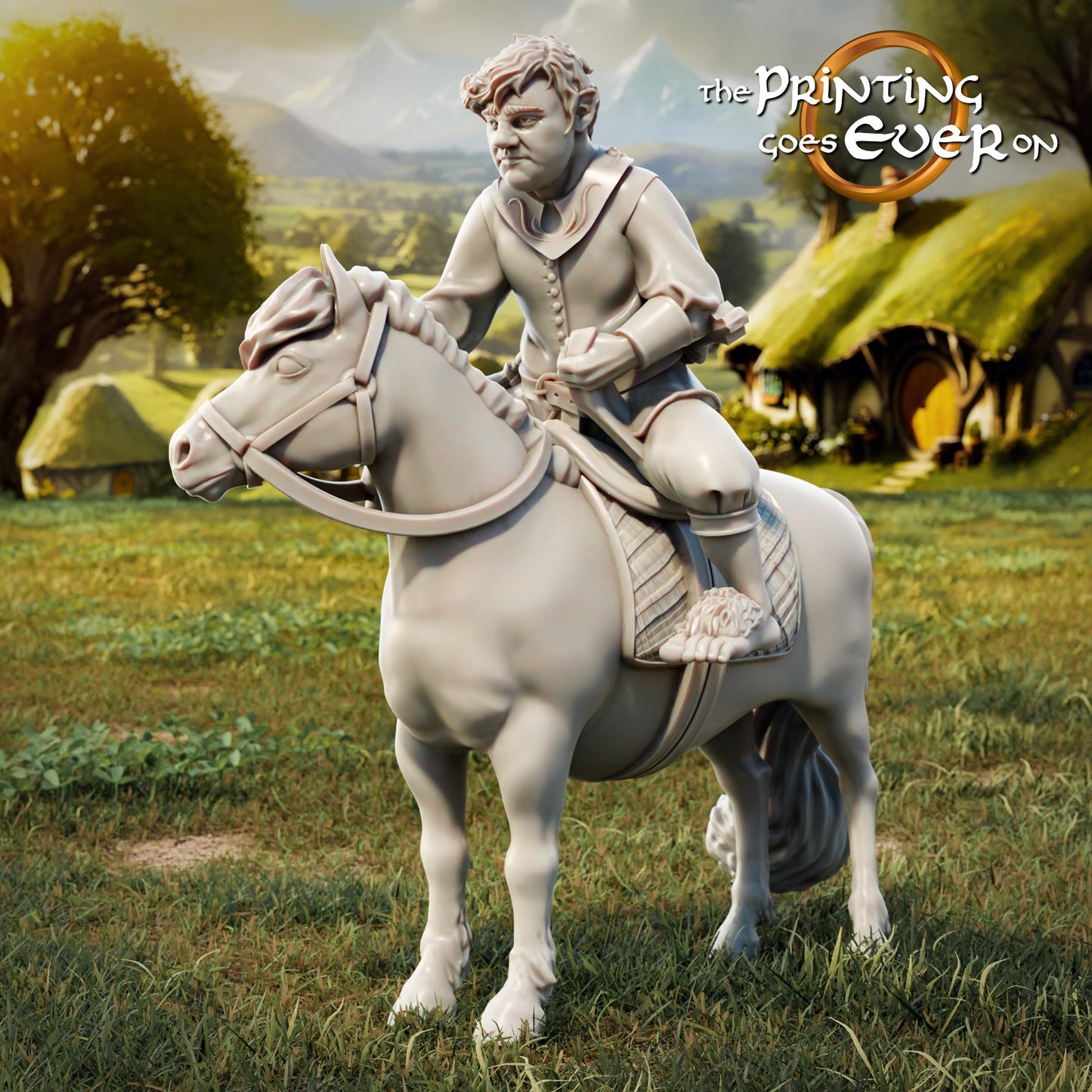 Four Halflings – Mounted | Halfling Rebellion | MESBG | The Printing Goes Ever On