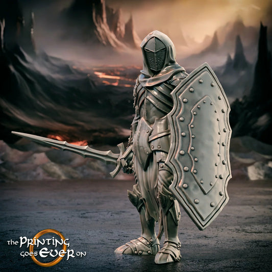 Shadow Knights – On Foot | Gates of Evil | MESBG | The Printing Goes Ever On