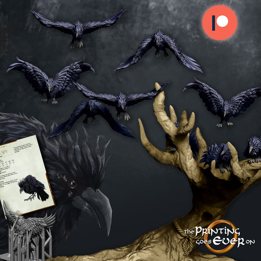 Raven Spies with Sinister Tree | Into the Mountains | MESBG | The Printing Goes Ever On