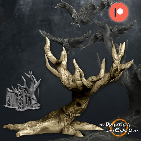 Raven Spies with Sinister Tree | Into the Mountains | MESBG | The Printing Goes Ever On