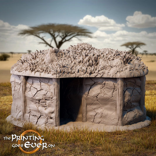 Tribal Huts | Tribal Realms | MESBG | The Printing Goes Ever On