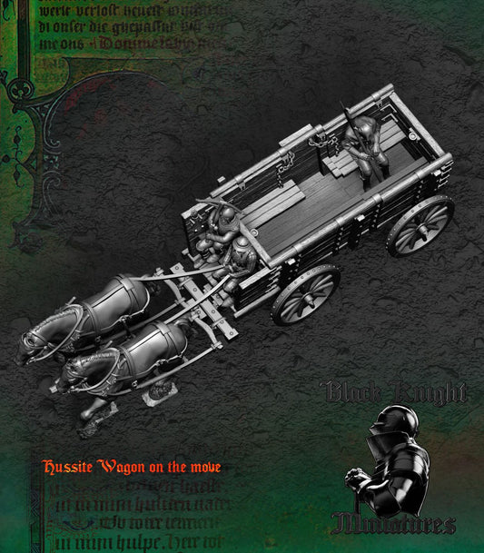 Hussite Wagon (On the Move) - Black Knight Miniatures