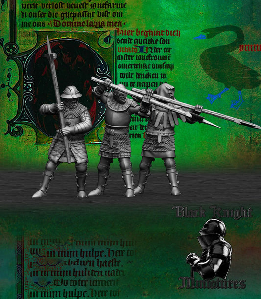 Hussite Wagon Melee Crew (Polearms) - Black Knight Miniatures