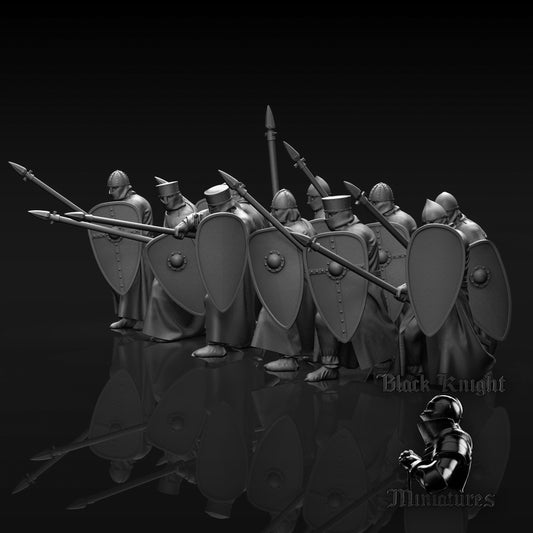 Teutonic Sergeants on Foot - Black Knight Miniatures