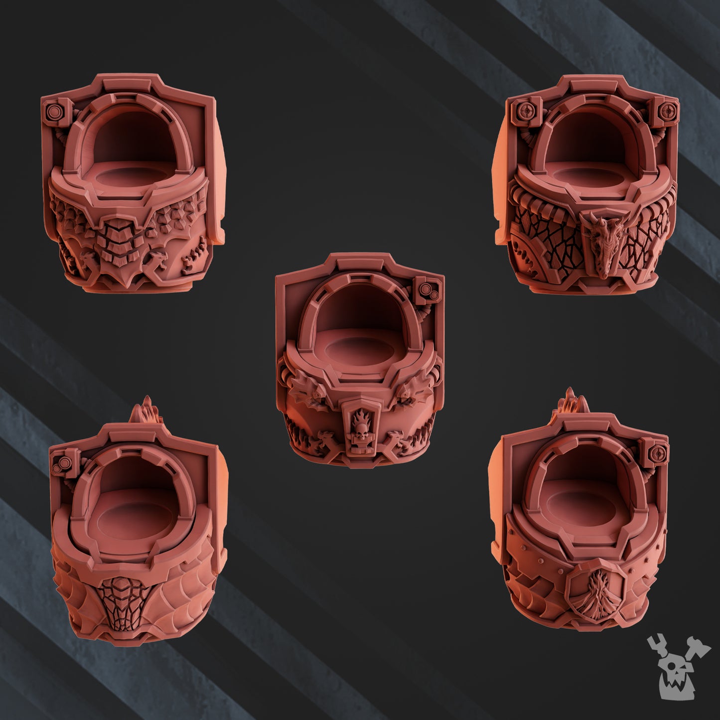 Volcano Armor Bits | Fire Lizards | Dakka Dakka Store